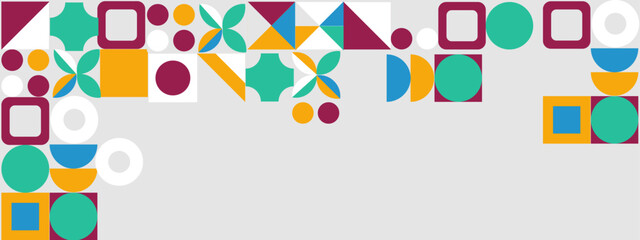 Colorful colourful vector retro geometric shapes mosaic background