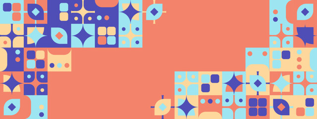 Gradient mosaic youtube channel art template