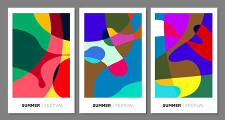 Vector colorful abstract background for summer festival 2023