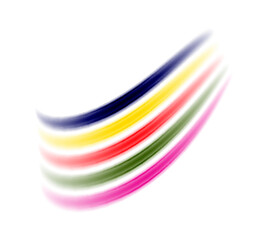 A vibrant and playful design featuring rainbow-color lines arranged in a dynamic composition, perfect for adding a pop of color to any project