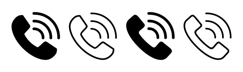 Call icon set illustration. telephone sign and symbol. phone icon. contact us