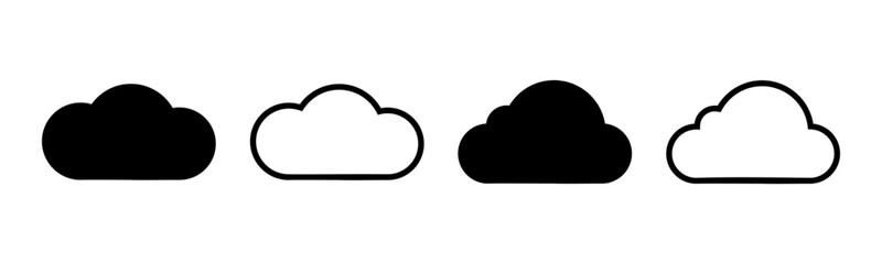 Cloud icon set illustration. cloud sign and symbol