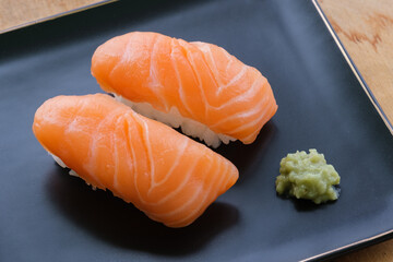 sushi with salmon