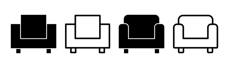 Sofa icon set illustration. sofa sign and symbol. furniture icon