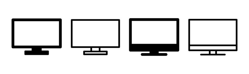 Tv icon set illustration. television sign and symbol