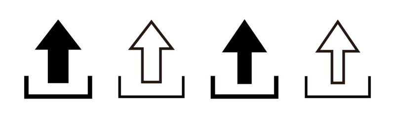 Upload icon set illustration. load data sign and symbol