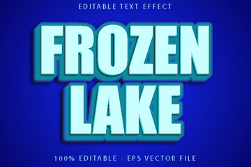 Frozen Lake Editable Text Effect Cartoon Style