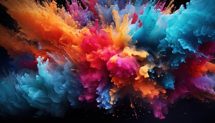 Obraz na płótnie Canvas Splash of Colourful Smoke Bomb