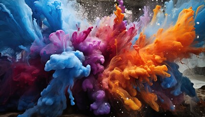 Splash of Colourful Smoke Bomb