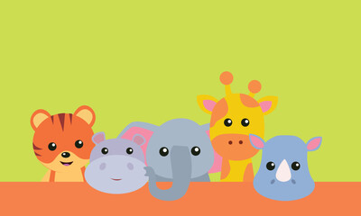 Naklejka premium Animal Vector Background 