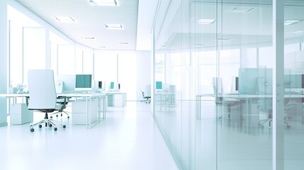 White cleared Blurred office background