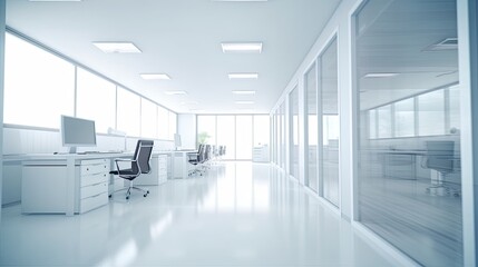 White cleared Blurred office background
