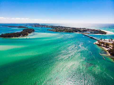 Longboat Key Pass Jewfish Island Coquina Beach Boat Ramp Holmes Beach Florida at Gulf of Mexico 1.2