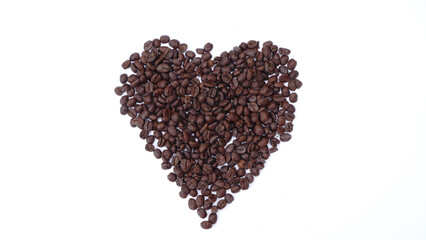 Coffee beans. Isolated on a white background with copy space