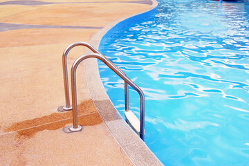 Stainless steel swimming pool railing is used for holding up and down the swimming pool for safety,...