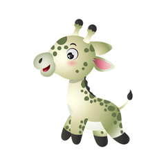 funny giraffe cartoon posing