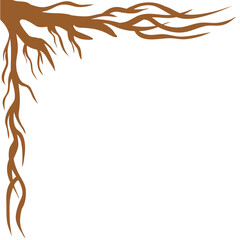 Brown Root Corner Border
