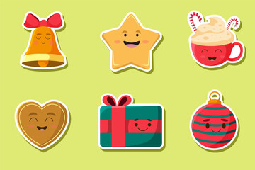 Set Collection of Christmas Sticker