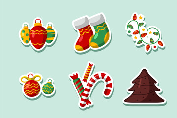 Set Collection of Christmas Sticker