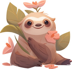 Naklejka premium Slothful Serenity Exploring the World of Calm Beings
