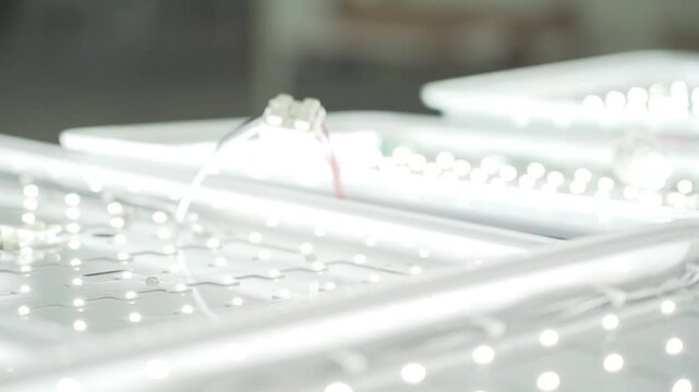 white purple led light panel