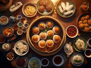 Feast of the Far East: High-Resolution Image of Variety in Chinese Dim Sum