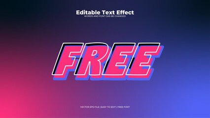Free purple blue editable text effect