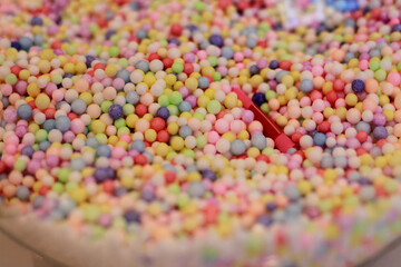 Colorful styrofoam ball
