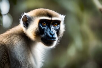 Fototapeta premium close up of a long macaque