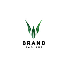 Simple Gazelle Grass Logo Design.Gazelle Head Minimalist Symbol With Its Horns In The Shape Of Three Grass Leaves Icon. Suits Garden Care Companies, Plantations and Vegetarian Communities, etc.