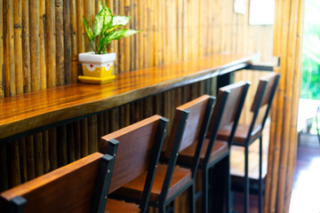 chair with table in counter
