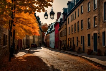 Fototapeta premium narrow street Created using generative AI tools