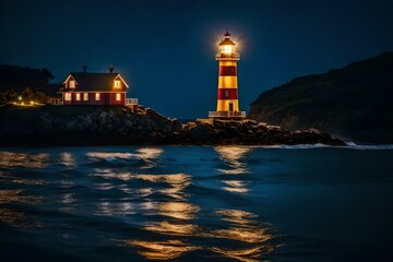 lighthouse at night
Created using generative AI tools