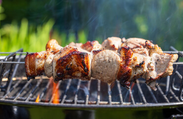 grilled pork skewers