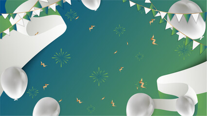 vector gradient indonesia independence day horizontal banner template