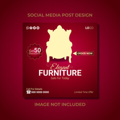 MODERN SIMPLE CORPORATE LUXURY FURNITURE SOFA SOCIAL MEDIA POST DESIGN TEMPLATE