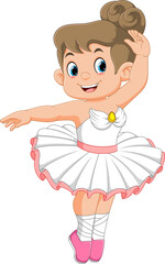 girl ballet dancer cartoon character