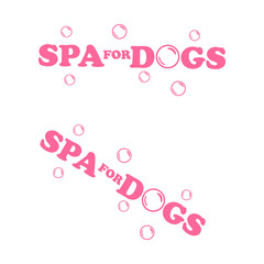 The logo for the spa salon for dogs. Vector illustration