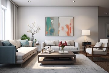 Modern interior. Genereative AI