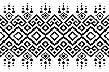 Nature vintages cross stitch traditional ethnic pattern paisley flower Ikat background abstract Aztec African Indonesian Indian seamless pattern for fabric print cloth dress carpet curtains and sarong