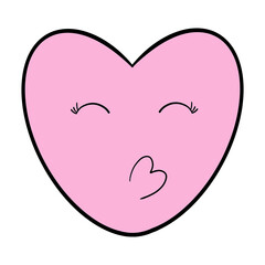 Happy heart smile and sadness 