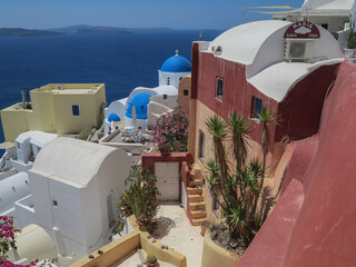 views of the village of Oia in Santorini
