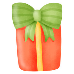A Cute and Playful Gift Box with Bow: A Fun and Festive Addition to Any Christmas Tree