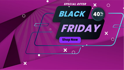 Cool Minimalistic Black Friday Super Sale Modern Trendy Promo Banner Vector Design.