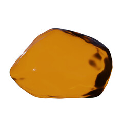 Amber crystal piece transparent background