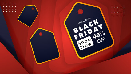 Black Friday social media sale banner set design template, Fashion social media post design