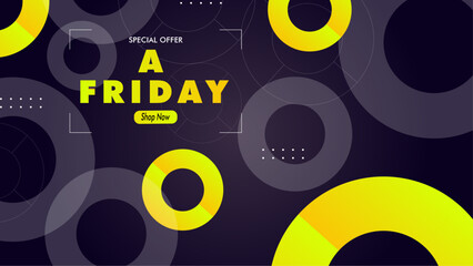 Black Friday social media sale banner set design template, Fashion social media post design