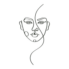 Beautiful Woman continues linear style artwork