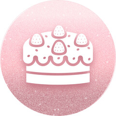 Rose Gold Birthday Cake Icon