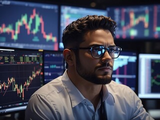 crypto traders trading charts, Generative AI